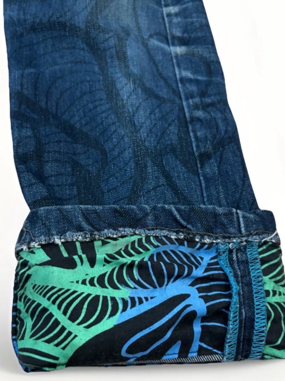 Vintage Evisu x INSA Jeans Size 28x32 Daicock Raw Japan Denim Y2K Rainbow Paint - Picture 3 of 12